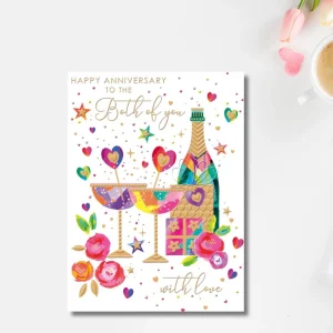 Happy Anniversary Card - Both Of You With Love
